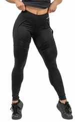 Nebbia High Waist Leggings INTENSE Mesh Black/Gold XS Fitness pantaloni
