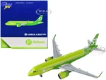 Airbus A320neo Commercial Aircraft "S7 Airlines" Green 1/400 Diecast Model Airplane by GeminiJets