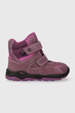 Dětské zimní boty Primigi fialová barva