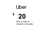 Uber $20 US Gift Card