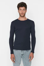 Koszulka Trendyol - Ciemnoniebieska - Regular fit
