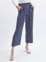 Orsay Dark Blue Ladies Striped Culottes Pants - Women