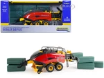 New Holland BigBaler 340 Plus Large Square Baler Red and Yellow with 6 Bales "New Holland Agriculture" Series 1/32 Diecast Model by ERTL TOMY
