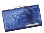 Dámska kožená lakovaná peňaženka modrá - Gregorio Larrisa