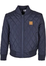 Nylon jacket for boys Diamond Quilt in a navy design