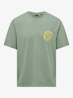 Light Green Men's T-Shirt ONLY & SONS Lucian - Men