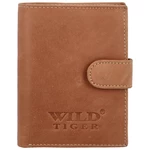 Pánská kožená peněženka světle hnědá - Wild Tiger Jonah