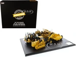 CAT Caterpillar 621K Tractor Scraper and CAT Caterpillar D7 Track-Type Tractor with No. 70 Scraper Set "Evolution Series" 1/50 Diecast Models by Diec