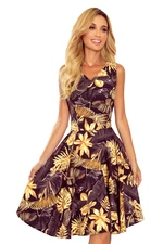 Flared dress with Numoco neckline
