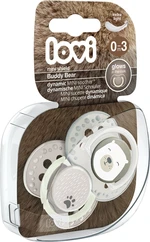 LOVI Cumlík s mini štítkom silikónový dynamický Buddy Bear 0-3m 2 ks