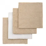 T-TOMI BIO Bamboo Baby Washcloths hubka na umývanie Beige 25 x 25 cm 4 ks