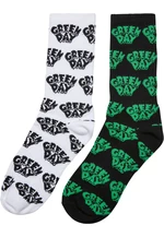 Green Day Socks - 2 Pack - Black/White