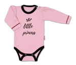 Baby Nellys Body dlouhý rukáv, růžové Little Princess, vel. 62 (2-3m)