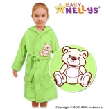 Baby Nellys Dětský župan - Medvídek Teddy Bear - zelený, vel. 98 (2-3r)
