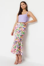 Trendyol Multicolored Floral Print Skirt