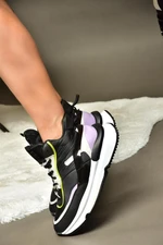 Fox Shoes R973116004 Black/Lilac Thick Soled Sneakers Sneakers
