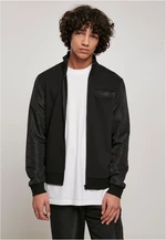 Jacket with a blend of organic and recycled fabrics, black