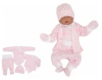 Z&amp;Z 5-dílná soupravička do porodnice Hvězdička, růžová, vel. 56 (1-2m)