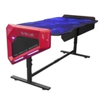 E-blue Herní stůl EGT003BK EGT003BKAA-IA, 165x88cm, 70-89,2cm, RGB podsvícení, výškově nastavitelný, s podložkou pod myš
