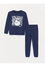 LC Waikiki Crew Neck Printed Long Sleeve Boys' Sweatshirt and Sweatpants