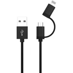 Ansmann Apple iPad / iPhone / iPod, pre mobilný telefón, notebook nabíjací kábel [1x USB 2.0 zástrčka A - 1x micro USB z