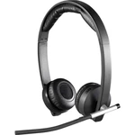 Logitech Dual H820e headset k PC s USB, bezdrôtový 2,4 GHz bezdrôtový na ušiach