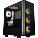 Thermaltake View 21 Tempered Glass RGB Plus midi tower PC skrinka čierna 4 predinštalované LED ventilátory, prachový fil