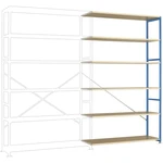 Manuflex RP1444.5012 prístavný modul regálu oddelenia  (š x v x h) 1500 x 2000 x 600 mm    drevená podlaha