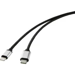 Renkforce pre mobilný telefón prepojovací kábel [1x USB-C ™ zástrčka - 1x dokovacia zástrčka Apple Lightning] 2.00 m čie