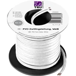 TRU COMPONENTS 1571331 opletenie / lanko  2 x 0.75 mm² biela 10 m