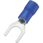TRU COMPONENTS 745325 vidlicové káblové oko  1.50 mm² 2.50 mm² Ø otvoru=5.3 mm čiastočne izolované modrá 100 ks