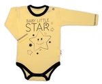 Baby Nellys Body dlouhý rukáv, žluté, Baby Little Star, vel. 80 (9-12m)