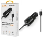 Nabíječka do auta ALIGATOR USB-C, 2.4A, Turbo charge, Black