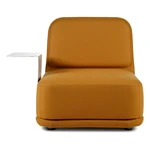 Oranžové kreslo s bielym kovovým stolíkom Softline Standby Medium + Side Table
