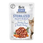 Brit Kapsička Care Cat Sterilized Fillets In Jelly With Hearty Duck & Tender Turkey 85g