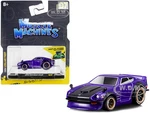 1972 Datsun 240Z Purple with Dark Gray Hood 1/64 Diecast Model Car by Muscle Machines