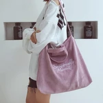 Large Women Handbag Shoulder Crossbody Bag Travel Shopping Tote Retro Corduroy