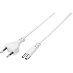 Síťový síťový kabel s napájecí zásuvkou Basetech BT-2337944, 3.00 m, bílá