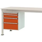 Manuflex ZB4763.2001 Vestavné pouzdro, Nutzhohe stacionárně 500 mm s 4 šuplíky. Pro stolní hloubka 1000 mm