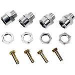 Hliník unášeč ráfků 12 mm na 17 mm + rozšíření o 15 mm 12 mm 6hranný Absima stříbrná 1 sada