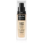 NYX Professional Makeup Can't Stop Won't Stop Full Coverage Foundation vysoce krycí make-up odstín 6.3 Warm Vanilla 30 ml