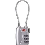 Kabelový zámek na heslo Basetech BT-1826581, 33 mm, stříbrná