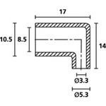 Zahnutá průchodka HellermannTyton HV4821 PVC-FR NA 2000, průměr svorky (max.) 5.3 mm, PVC, transparentní, 1 ks