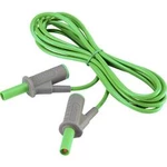 VOLTCRAFT MSB-501 bezpečnostní měřicí kabely [lamelová zástrčka 4 mm - lamelová zástrčka 4 mm] zelená, 2.00 m