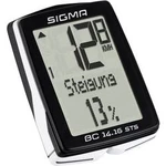 Bezdrátový cyklopočítač Sigma BC 14.16 ALTI STS, kódovaný přenos, se senzorem kola