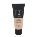 Maybelline Fit Me! Matte + Poreless 30 ml make-up pre ženy 115 Ivory na problematickú pleť s akné