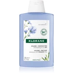 Klorane Flax Fiber Bio šampón pre jemné vlasy bez objemu 200 ml