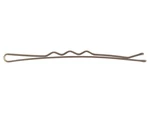 Vlnitá sponka Sibel Wavy - 5 cm, hnědá - 24ks (9400050-15)
