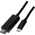 LogiLink USB-C™ / HDMI káblový adaptér #####USB-C™ Stecker, #####HDMI-A Stecker 3.00 m čierna UA0330  #####USB-C™-Displa