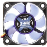 NoiseBlocker BlackSilent XS1 PC vetrák s krytom čierna, modrá (priesvitná) (š x v x h) 50 x 50 x 10 mm